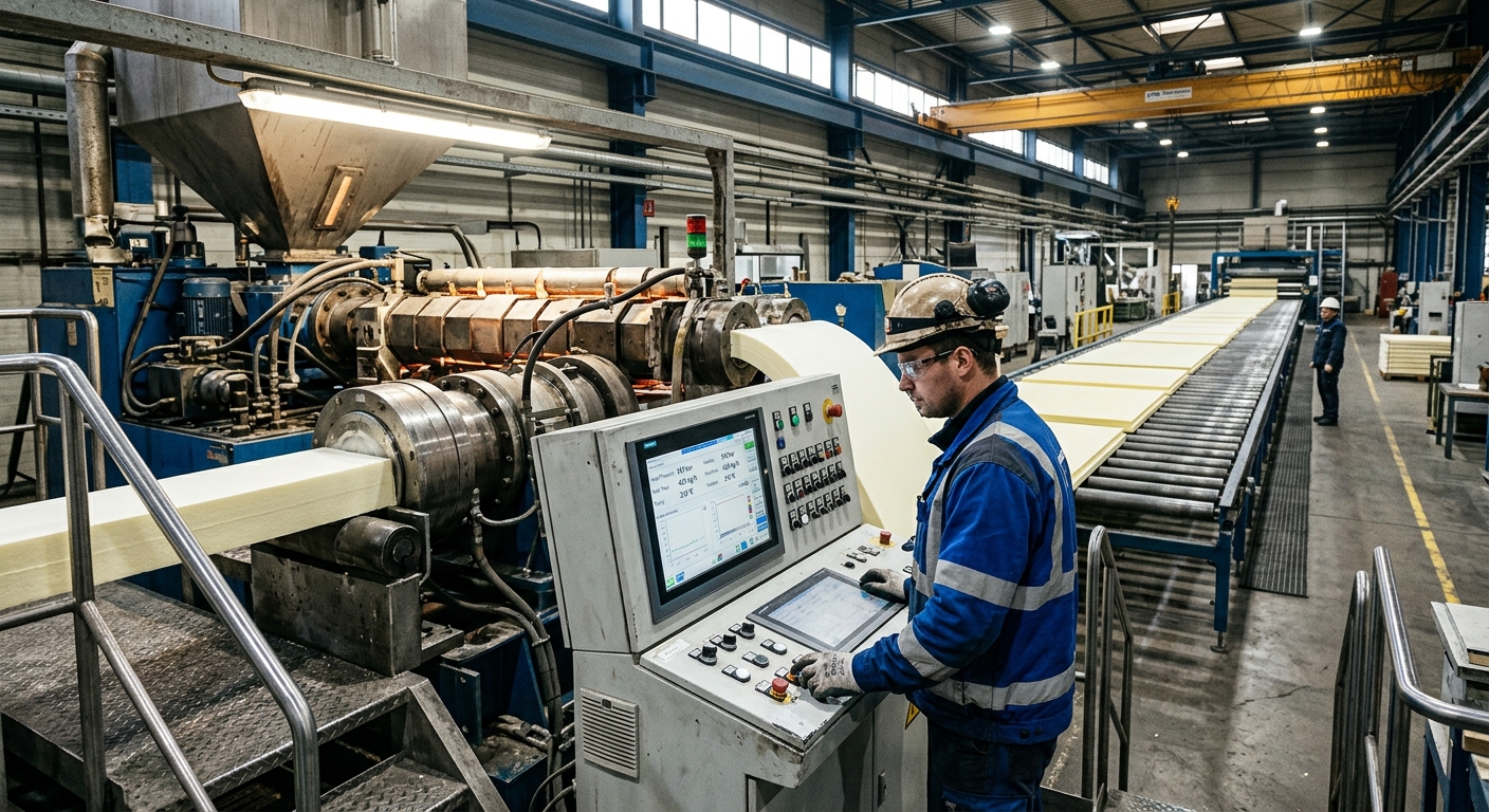 Continuous extrusion process