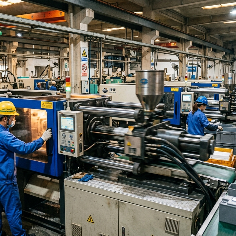 Injection molding production line processing PP K8003