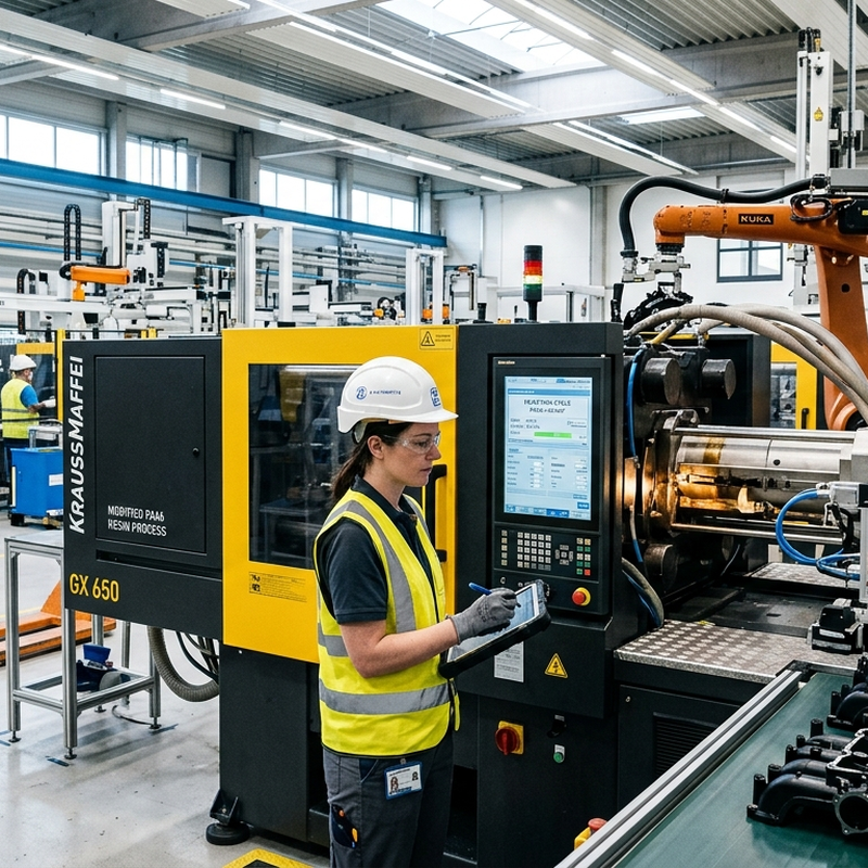 Precision injection molding of automotive and electrical components