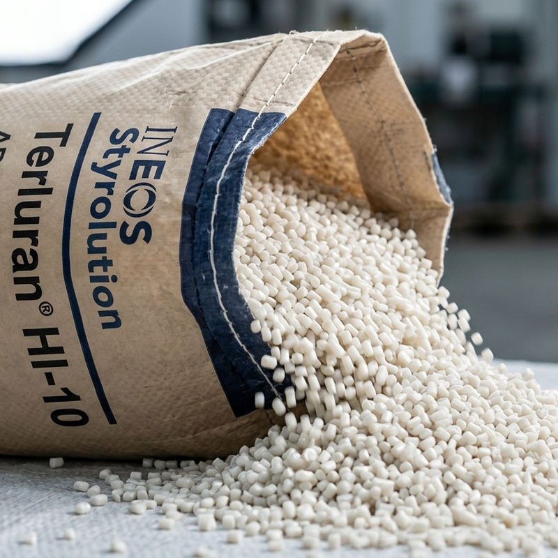 Raw, uncolored INEOS Terluran® HI-10 ABS resin pellets