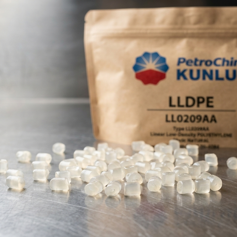 LLDPE LL0209AA natural-colored resin pellets