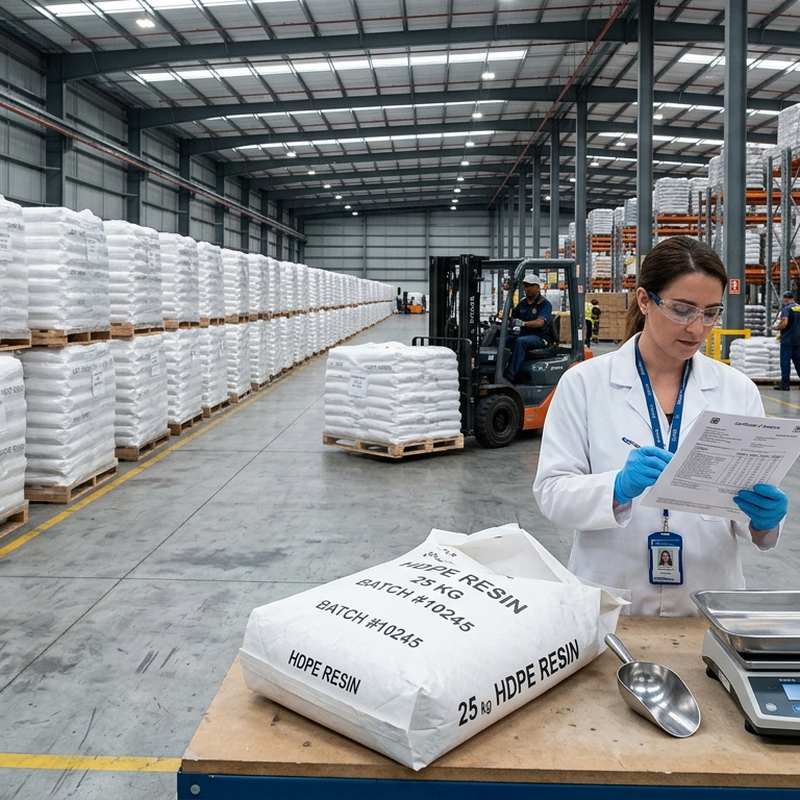 Inventario de HDPE DMDA-8008 trazable por lote