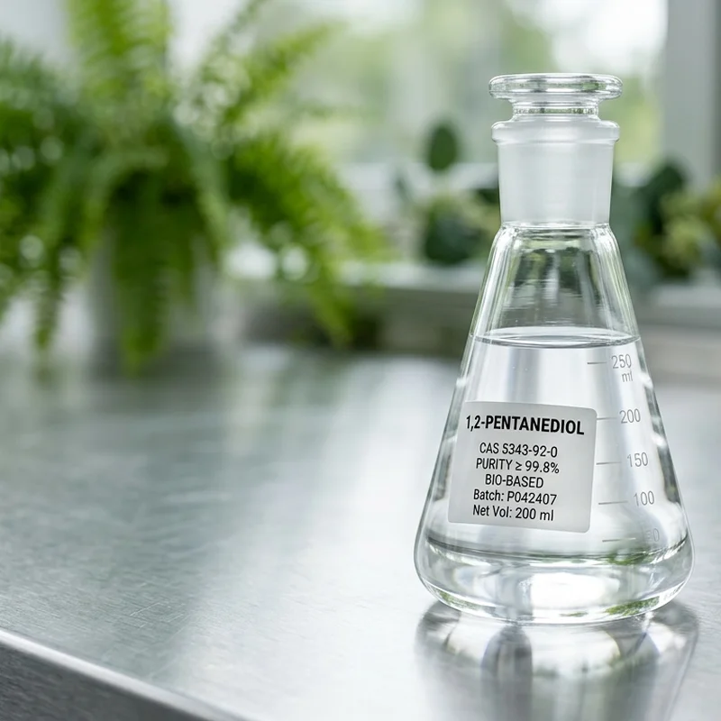 High-purity, colorless 1,2-pentanediol liquid