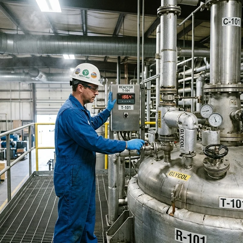 DEG charged into esterification reactors