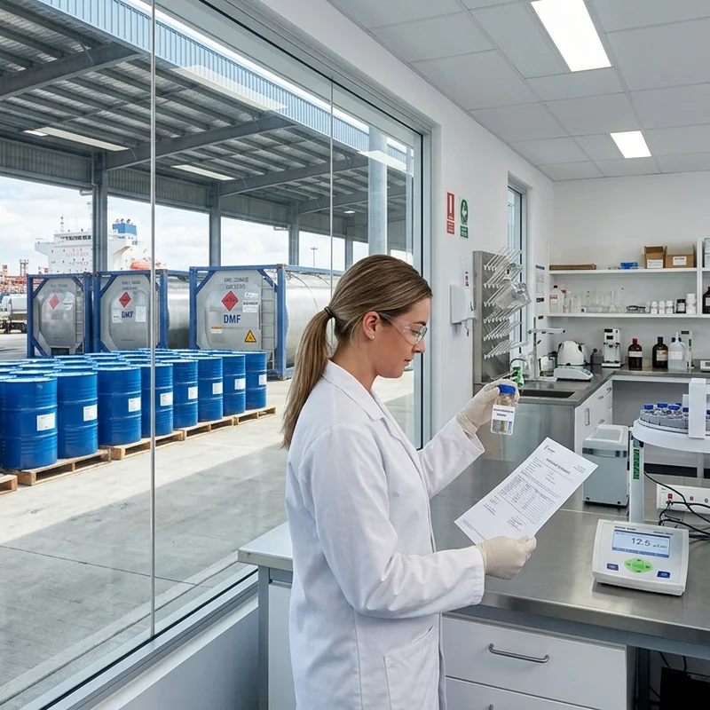 Logística de exportación a granel y pruebas de COA