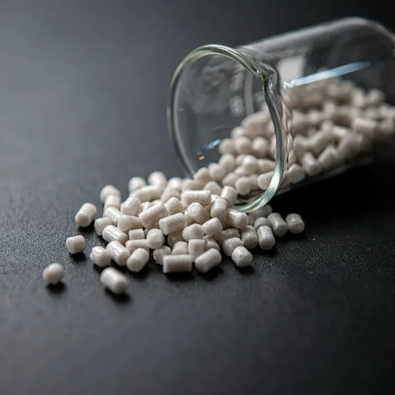 Pellets de masterbatch deslizante y antibloqueo MKS101, vista macro