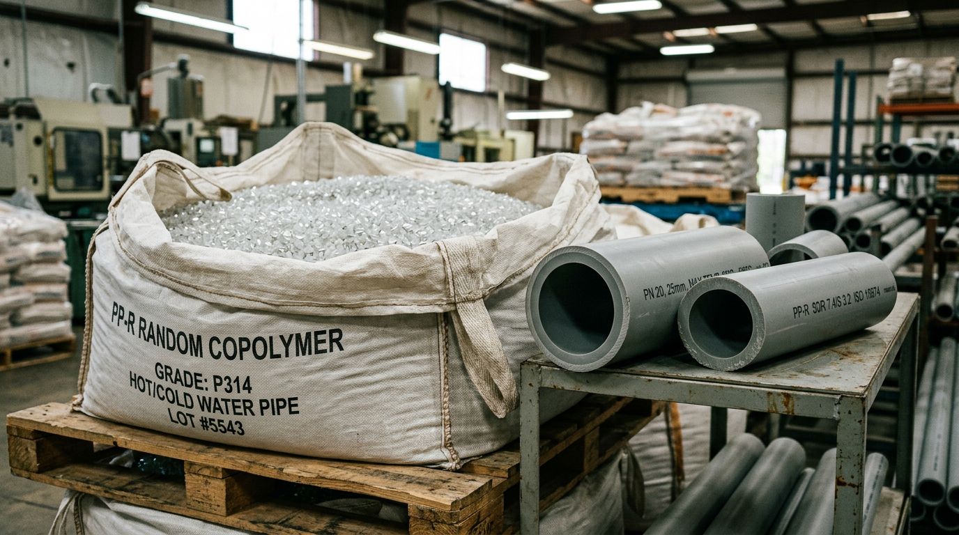 PP-R random copolymer polypropylene resin pellets from a Chinese supplier