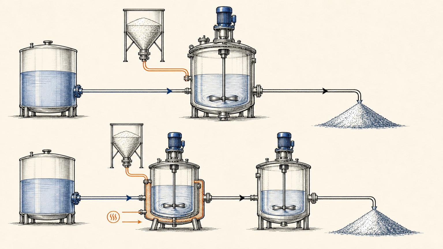Dos rutas de producción para octoatos metálicos a partir del ácido 2-etilhexanoico